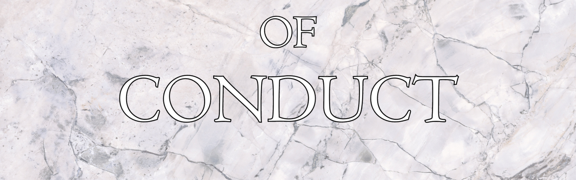 Code of Conduct written on marble background