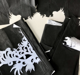 Product image: Tyvek cutout pieces assortment display