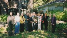 GBW group gathered at Betsy Eldridge's home in Toronto: L to R - asst. to M. Wilcox, Wilcox, Margaret H Johnson, Don Etherington, Monique Lallier, Betsy Eldridge, Deborah Evetts, Mary Schlosser, Jean Stephenson, Barbara 